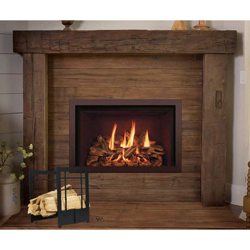 PANIER À BOIS FIREPLACE ACIER , Noir texturé