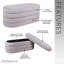 Banc avec rangement en velours taupe
