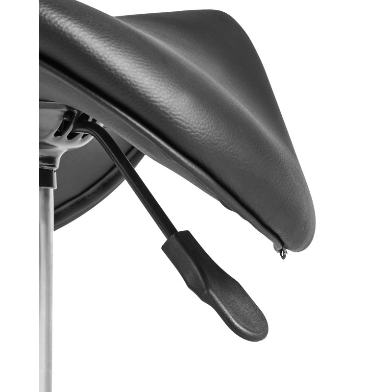 Adjustable Height Ergonomic Active Stool with Footrest, Black