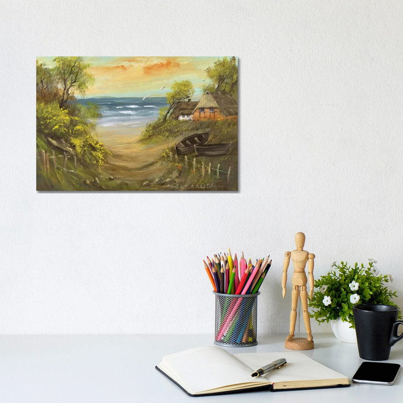 Path To The Beach by Katharina Schöttler - Wrapped Canvas Painting, 20.32 cm H x 30.48 cm W