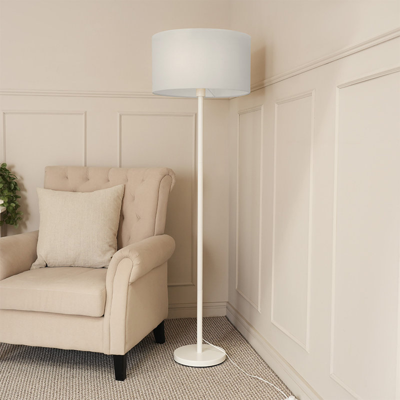 Romeir 148cm Matte Traditional Floor Lamp, Grey, Yes