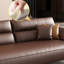 Causeuse modulaire en cuir véritable Coffee Coffee-1244767094