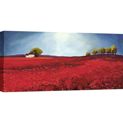 Field Of Poppies by Philip Bloom - Wrapped Canvas Painting