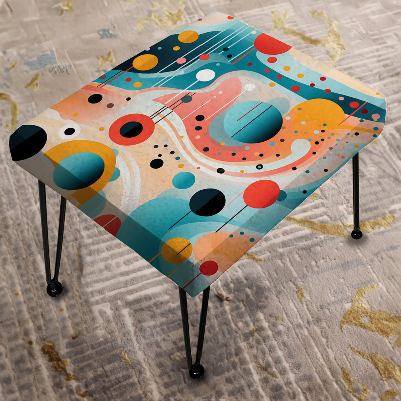 Futurist Polka Nexus - Repose-pieds rectangulaire à pois