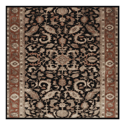 Tapis brun turc lavable à la machine