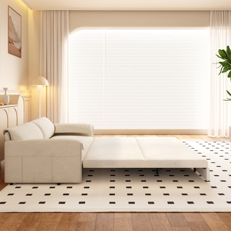Grand canapé-lit 66 po, Beige