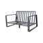 Ensemble de causeuse et de table basse en aluminium avec coussins beiges l 53,54 po x P 35,04 po x H 31,1 po Tino