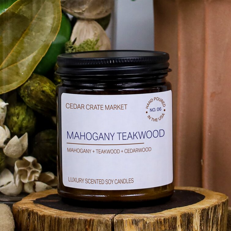 Mahogany + Teakwood Apothecary Jar