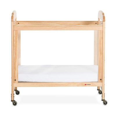 Serenity Compact Fixed-Side Clearview Crib, 4 Panel