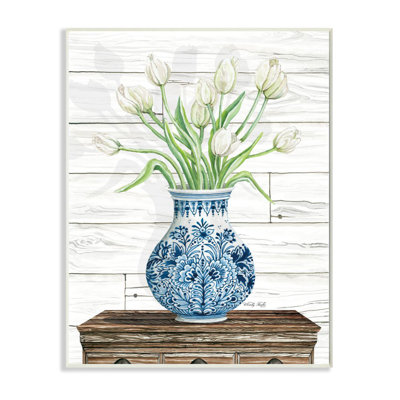 " Tulip Bouquet In Ceramic Vase " by Cindy Jacobs