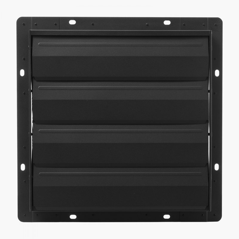 Ventilateur à obturateur de 16 pouces, ventilateur de grenier mural avec contrôle de la température à vitesse variable, 2900 CFM, moteur EC, minuterie, pour remise, garage, serre chaude, noir