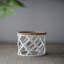 Grande table d'appoint 23 po blanche vieillie