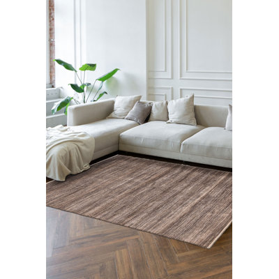 Finest Silk Shadow Taupe Rug 5'11" x 8'11"