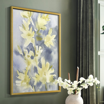Forsythia Blooms I Framed Print - Solid Wood