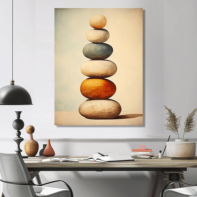 Zen Stones Subtle Serenity I - Spiritual Stone, impression d'art mural