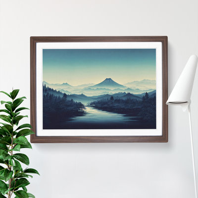 Japanese Forest Mountains - Single Picture Frame Print