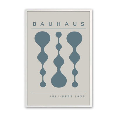 Strom Blue Retro Bauhaus Poster I Print in a Frame