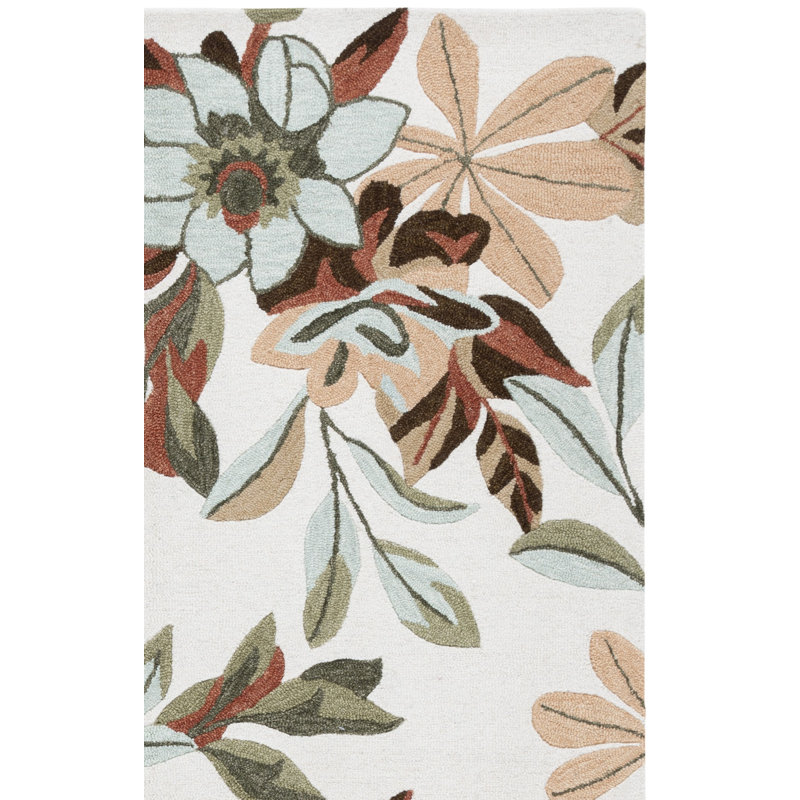 Jardin 768 Hand Tufted 80% Wool; 20% Cotton Floral Rug, Rectangle 9' x 12'
