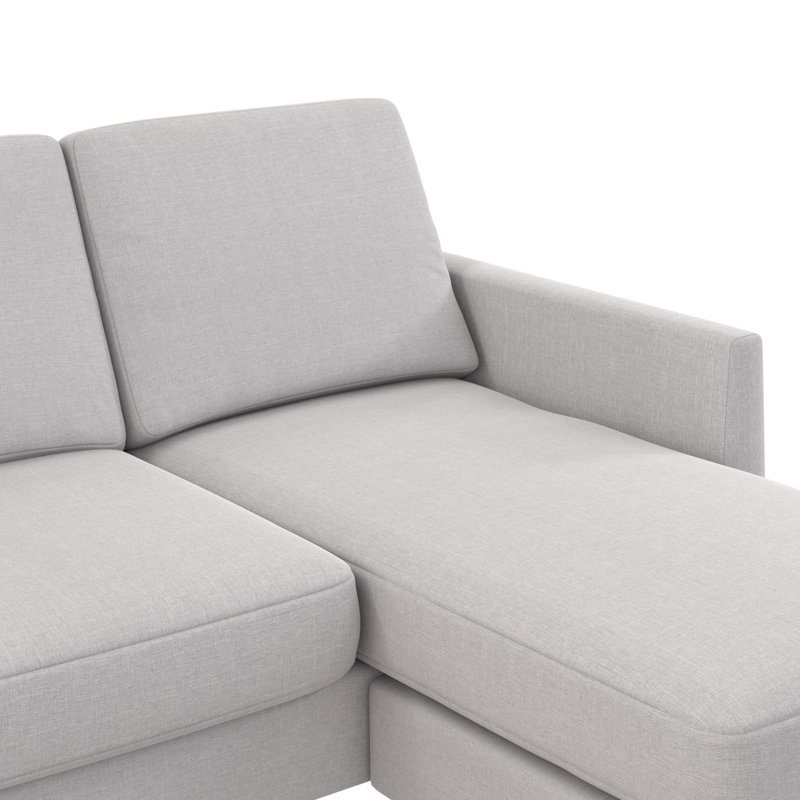 Canapé et chaise longue réversible avec repose-pieds de 81,5 po Winston, Lin gris pâle