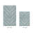 Annaclara Premium 100% Cotton 1990 GSM 2-Piece Tufted Chevron Bath Rug Set with Non-Slip Spray Latex Backing, OEKO-TEX® Certified, Super Absorbent and Machine Washable, Blue-71048576-71048574
