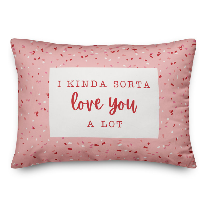  Housse de coussin rectangulaire et insert Really Love You Confetti
