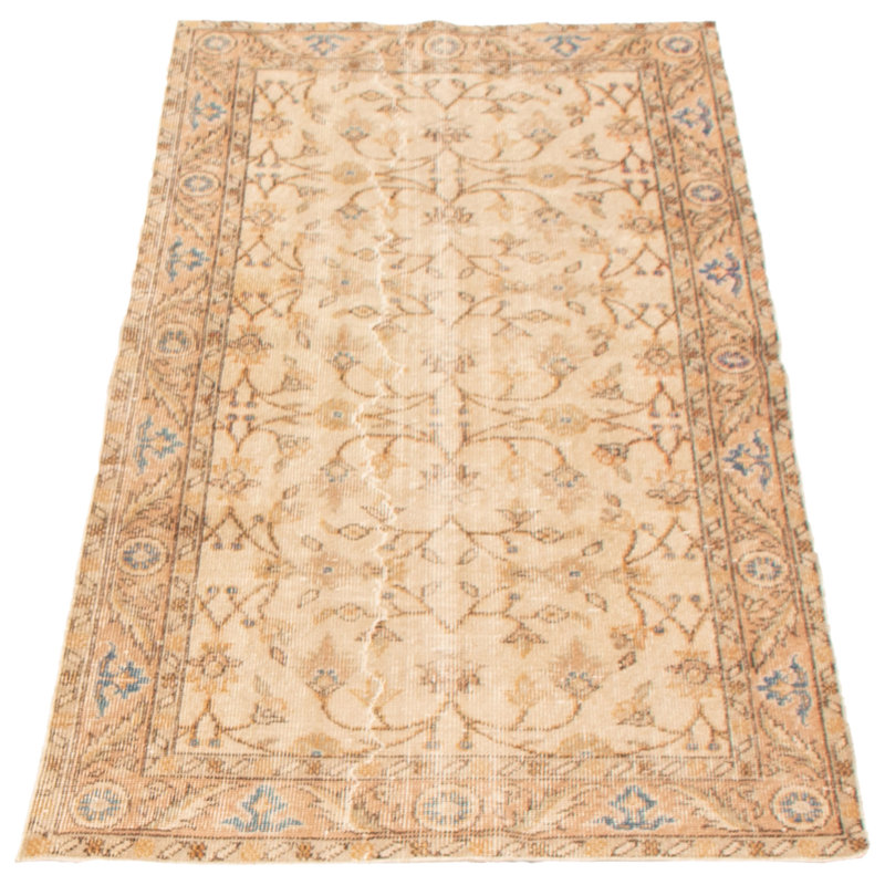 Tapis rétro kaki clair Treasie 3 pi 3 po x 6 pi 5 po