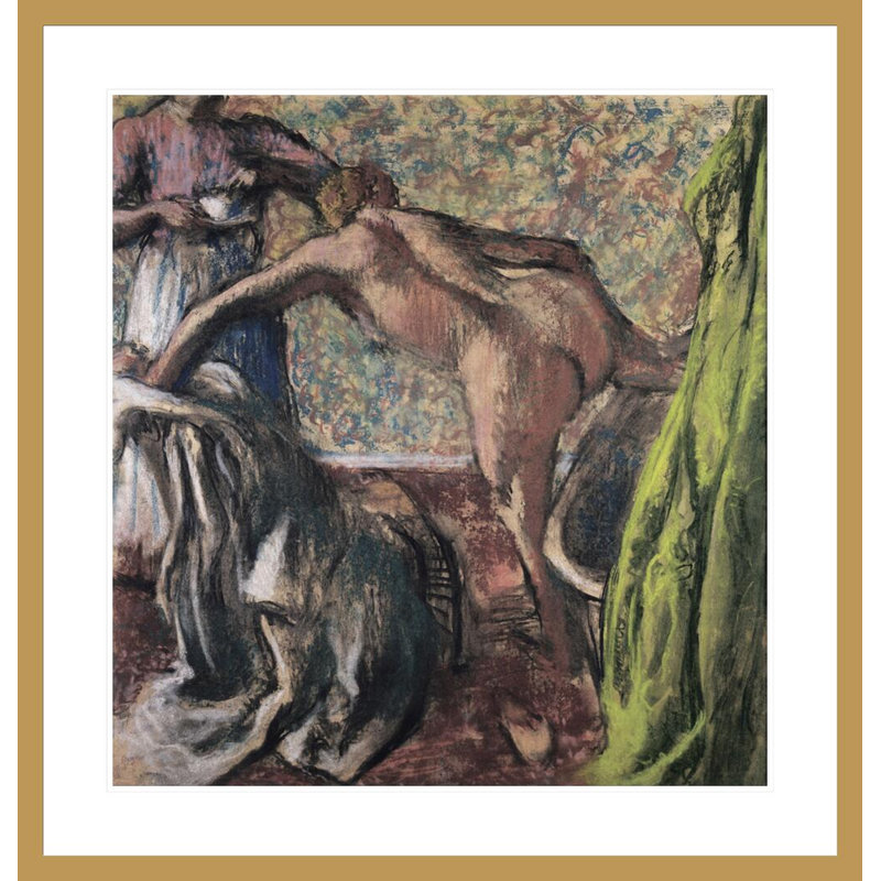 Petit-déjeuner après le bain (The Bath) par Edgar Degas, impression giclée encadrée, H 34,95 po x l 33,5 po