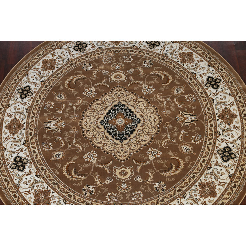 Tapis traditionnel Tabriz, Rond 8 pi 0 po x 8 pi 0 po