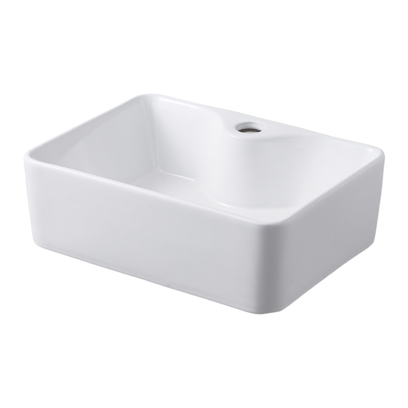 Belfry Bathroom 400mm L x 300mm W Chrome Ceramic Rectangular Sink