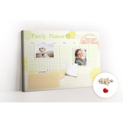 Wall Mounted bulletin board print wall art notice boards for office corkboard Family Planner