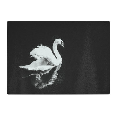 Tempered Glass Swan Chopping Board