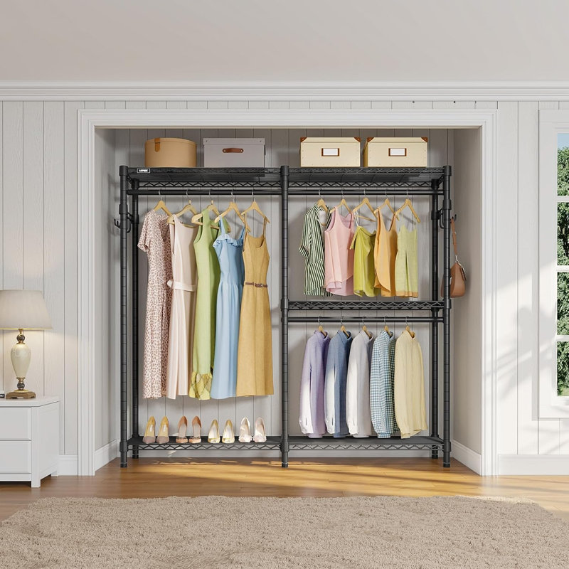 Portant à vêtements avec housse, portemanteau portatif ajustable pour vêtements suspendus