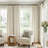 100% Blackout Curtains Linen Textured Solid Thermal Insulated Curtains & Drapes For Living Room Bedroom (50" Wide, Set Of 2)-558668424-558668435