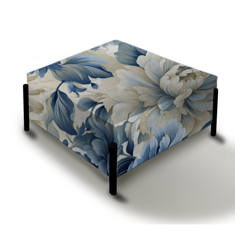 Grand repose-pieds carré Victorian Coastal Tranquility