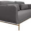 Canapé à accoudoirs carrés en tissu 77 po avec pieds en laiton antique Ciabhan-329485313