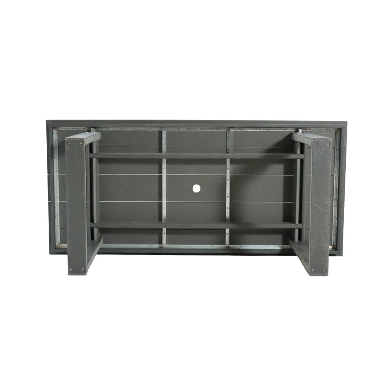 Table de salle à manger et de réunion extérieure grise, Gris