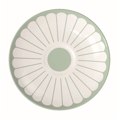 Soucoupe tasse à café Villeroy & Boch Fleur Vert, porcelaine de qualité supérieure, fabriquée en Allemagne, va au lave-vaisselle et au micro-ondes, soucoupe / petite assiette de service, 5,75 po de diamètre, motif floral, vert