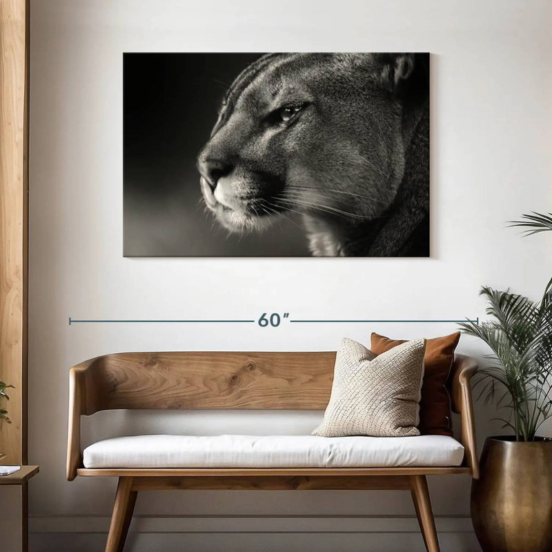 Brampt Cougar Face, 30" H x 45" W