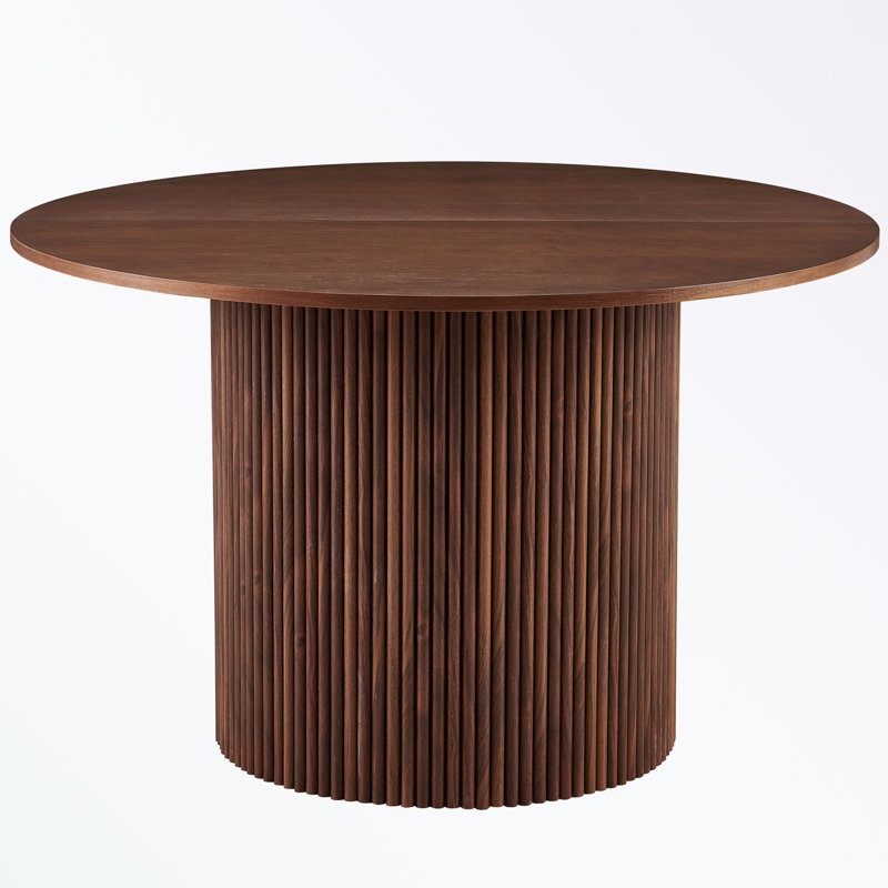 Table de salle à manger Anae, H 29,5 po x L 47,24 po x l 47,24 po, Noyer