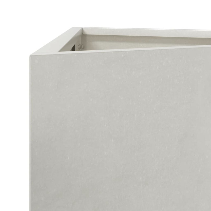 Williston Forge Garden Planter Triangular Corten Steel, 75cm H x 30cm W x 26cm D, Light Grey