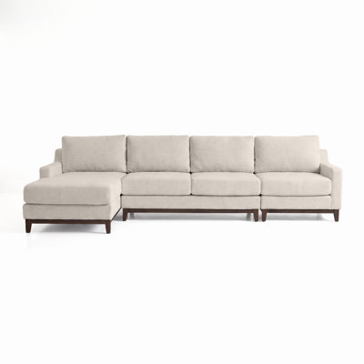 Martha Stewart Bedford 3-Piece Modular Left Facing Chair, Double Seat, Right Facing Chaise