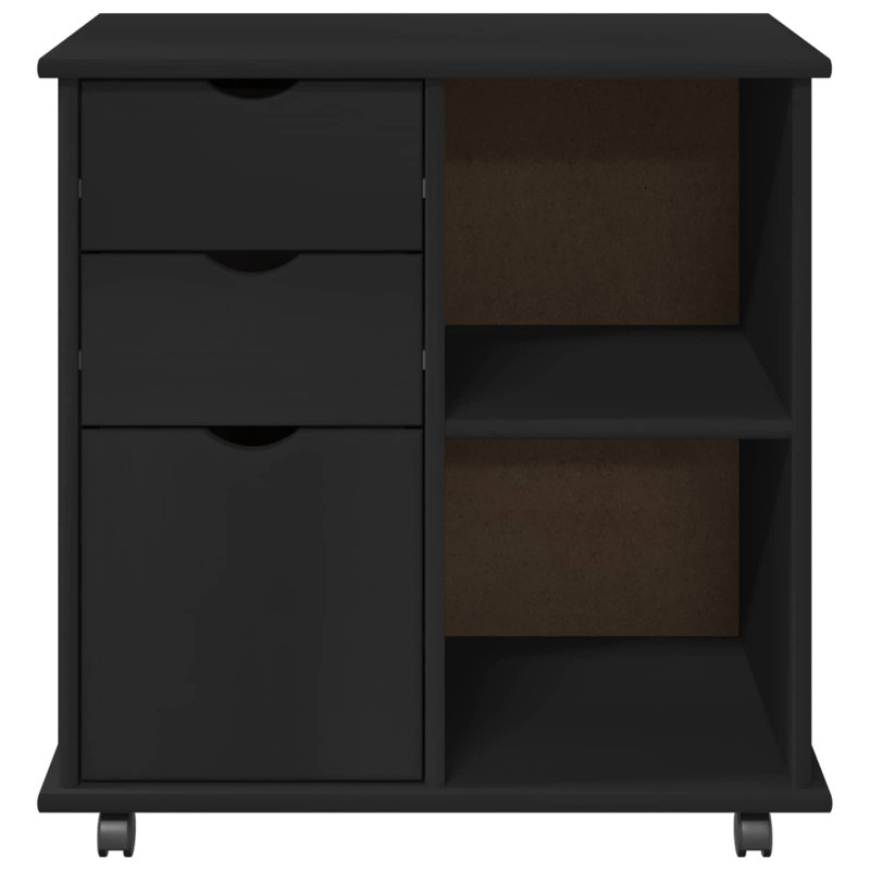 Solid Wood Standard Accent Cabinet, Black