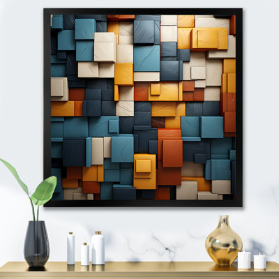 Cubist Harmony Tones Collage I - Abstract Collages, impressions d'art mural