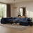 Itala Velvet U-Shaped Sectional Reversible-94482570