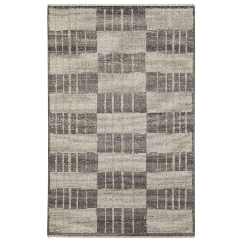 Todd Hand Knotted Wool Indoor Rug, Rectangle 5' x 8'