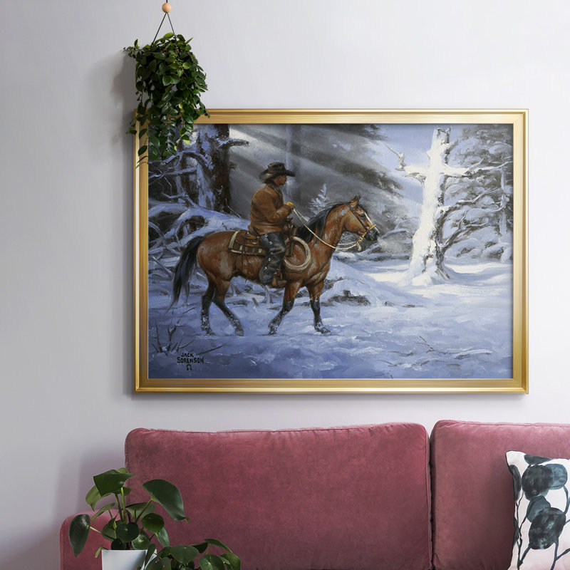 Silent Night, Holy Night, reproduction d'art sur toile, H 26 po x l 38 po x P 1,5 po, Or