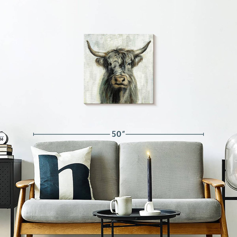 Crowle Highland Cow Portrait, H 20 po x l 20 po