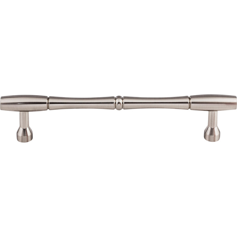Bamboo Bar Pull, Brushed Satin Nickel, 7" Center to Center