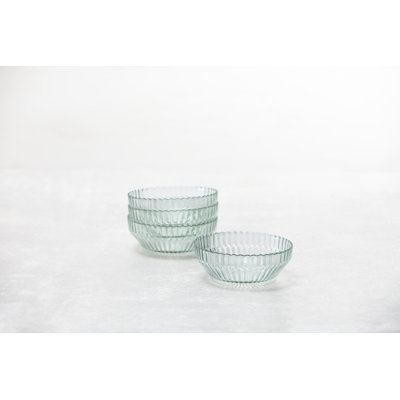 Fortessa Archie Glass, 23 Ounce/ 6 inch Cereal Bowl (Set of 4), Verde Green