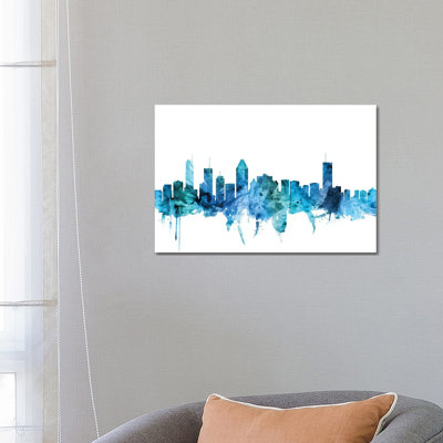 Montreal, Canada Skyline by Michael Tompsett - 1 Piece Wrapped Canvas Wall Art